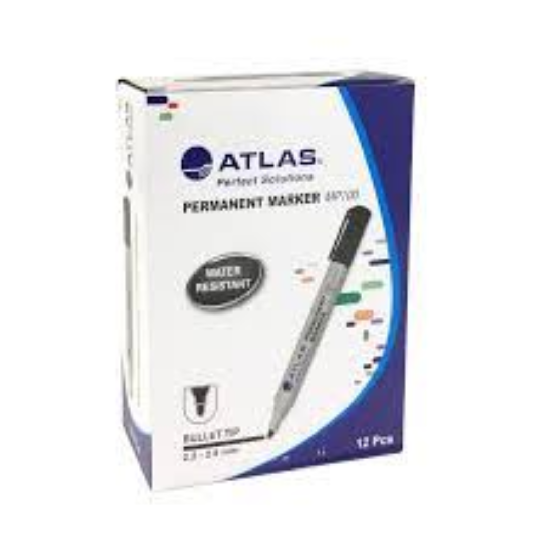 Atlas Permanent Marker Bullet DZ=12EA BK AS-MP100-BK